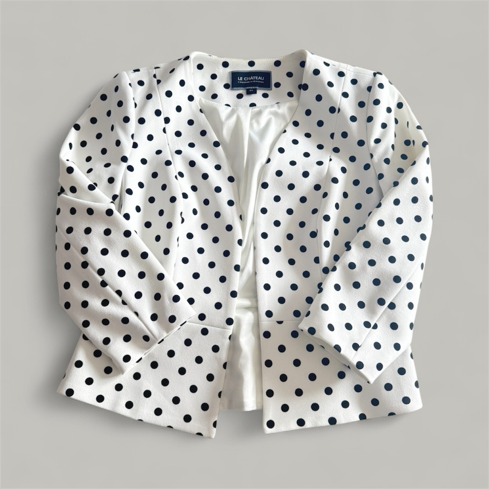 Le Château Black Polka Dot Blazer